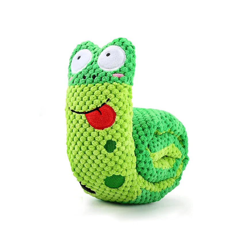 Dog playing with plush snail toy
Squeaky foldable dog puzzle toy
Treat-hiding snail dog toy for puppies