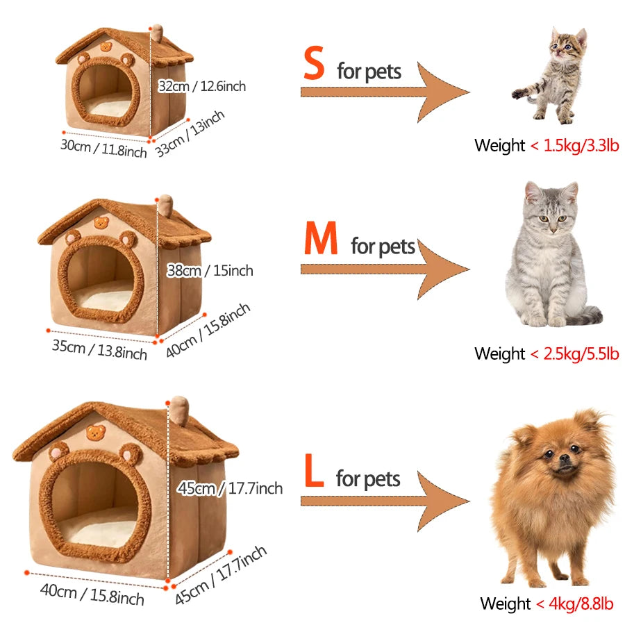Portable Cat House Bed