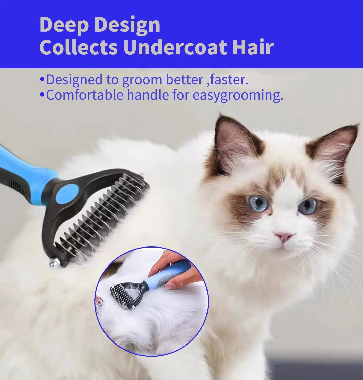 Dual-Sided Grooming Rake