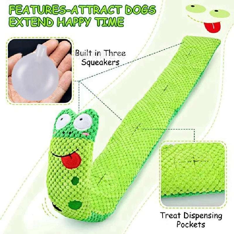 Dog playing with plush snail toy
Squeaky foldable dog puzzle toy
Treat-hiding snail dog toy for puppies
