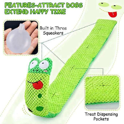 Dog playing with plush snail toy
Squeaky foldable dog puzzle toy
Treat-hiding snail dog toy for puppies
